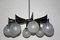 Lámpara de araña grande con ocho difusores, años 60, Imagen 1