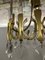 Brass and Glass Ovali Chandelier by Gaetano Sciolari for Sciolari 3