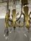 Brass and Glass Ovali Chandelier by Gaetano Sciolari for Sciolari, Image 3