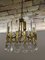 Brass and Glass Ovali Chandelier by Gaetano Sciolari for Sciolari 2
