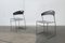 Postmodern Italian Modell Juliette Stacking Metal Chair by Hannes Wettstein for Cerruti Baleri, 1980s, Set of 2 3