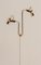 Lámpara de pie halógena de metal lacado en blanco perla y latón, Italia, años 80, Imagen 5