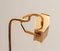 White-Pearl Lacquered Metal and Brass Halogen Floor Lamp, Italy, 1980s 4