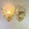 Lámparas de pared de cristal de Murano, años 80. Juego de 2, Imagen 1