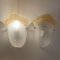 Lámparas de pared de cristal de Murano, años 80. Juego de 2, Imagen 6
