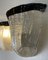 Murano Glas Wandlampen mit schwarzem Rand, 1980er, 2er Set 6