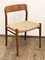 Mid-Century Danish Chairs in Teak Model 56 & 75 by Niels Møller for J.L. Mollers, 1950s, Set of 6 6
