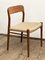 Mid-Century Danish Chairs in Teak Model 56 & 75 by Niels Møller for J.L. Mollers, 1950s, Set of 8, Image 3