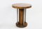 American Deco Style Olive Root and Steel Side Table, 1980s 1