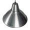 Lámpara colgante industrial de aluminio cepillado, años 60, Imagen 4