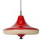 Space Age Red 05652/01 Pendant Lamp from Massive, 1970s, Image 3