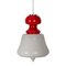 Space Age White and Red Pendant Lamp, 1970s 1