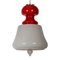 Lámpara colgante era espacial en blanco y rojo, años 70, Imagen 4