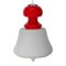 Space Age White and Red Pendant Lamp, 1970s 7