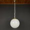 Lampe à Suspension Blanche Classique en Verre de Murano, Italie, 1970s 1