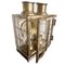 Brass Doble Sconce with Glass Shade, England, 1950s 3