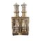 Brass Doble Sconce with Glass Shade, England, 1950s 2