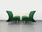 Vintage Chairs in Green and Metal Fabric from Airborne, 1980s, Set of 2 6