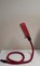 Vintage Adjustable Table Lamp in Snake Shape in Red Painted Metal and Plastic from Seneca, 1970s, Image 1