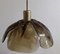 Lámpara de techo vintage de cristal de Murano y metal, años 70, Imagen 3