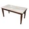 Mid-Century Classic Rectangular Coffee Table with Carrara Marble Top 2