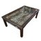 Mid-Century Spanish Rustic Wrought Iron, Wood and Crystal Coffee Table 5