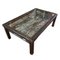 Mid-Century Spanish Rustic Wrought Iron, Wood and Crystal Coffee Table, Image 5