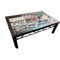 Mid-Century Spanish Rustic Wrought Iron, Wood and Crystal Coffee Table, Image 1