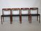 Dining Chairs in Teak and Leather by H.W. Klein for Bramin, 1971, Set of 4 3