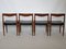 Dining Chairs in Teak and Leather by H.W. Klein for Bramin, 1971, Set of 4 5