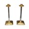 Brutalist Brass and Iron Candleholders by David Marshall from David Wiseman, Set of 2 1