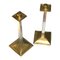 Brutalist Brass and Iron Candleholders by David Marshall from David Wiseman, Set of 2, Image 9