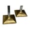 Brutalist Brass and Iron Candleholders by David Marshall from David Wiseman, Set of 2, Image 7