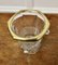 Cantinetta portabottiglie Art Déco in cristallo tagliato a mano con bordo superiore dorato, Francia, anni '20, Immagine 4