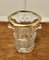 Handgeschliffener französischer Art Deco Kristallglas Weinkühler mit vergoldetem Rand, 1920er 6