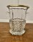 Art Deco French Hand Cut Crystal Wine Cooler with Gilded Top Rim, 1920s 1