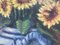 Sunflowers in a Ceramic Vase, Oil Painting on Canvas 3