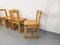 Vintage Italian Brutalist Sled Chairs in Elm by Silvio Coppola, 1970s, Set of 4 12