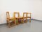 Vintage Italian Brutalist Sled Chairs in Elm by Silvio Coppola, 1970s, Set of 4 16
