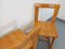 Vintage Italian Brutalist Sled Chairs in Elm by Silvio Coppola, 1970s, Set of 4 7