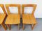 Vintage Italian Brutalist Sled Chairs in Elm by Silvio Coppola, 1970s, Set of 4 15