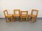 Vintage Italian Brutalist Sled Chairs in Elm by Silvio Coppola, 1970s, Set of 4 3