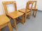 Vintage Italian Brutalist Sled Chairs in Elm by Silvio Coppola, 1970s, Set of 4 5