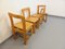 Vintage Italian Brutalist Sled Chairs in Elm by Silvio Coppola, 1970s, Set of 4 11