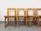 Vintage Italian Brutalist Sled Chairs in Elm by Silvio Coppola, 1970s, Set of 4 14