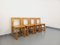Vintage Italian Brutalist Sled Chairs in Elm by Silvio Coppola, 1970s, Set of 4 17
