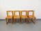 Vintage Italian Brutalist Sled Chairs in Elm by Silvio Coppola, 1970s, Set of 4 1