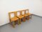 Vintage Italian Brutalist Sled Chairs in Elm by Silvio Coppola, 1970s, Set of 4 4