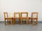 Vintage Italian Brutalist Sled Chairs in Elm by Silvio Coppola, 1970s, Set of 4 2