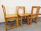 Vintage Italian Brutalist Sled Chairs in Elm by Silvio Coppola, 1970s, Set of 4 10